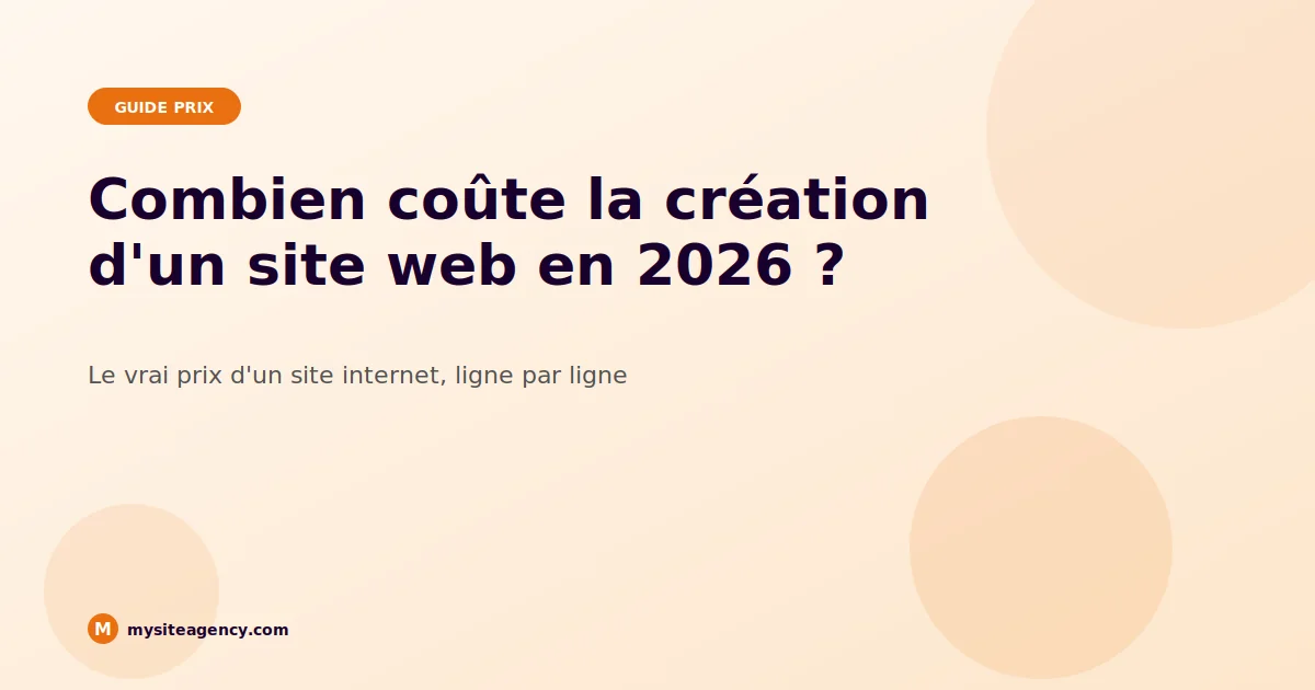 Combien coûte un site web en 2026 - guide des prix