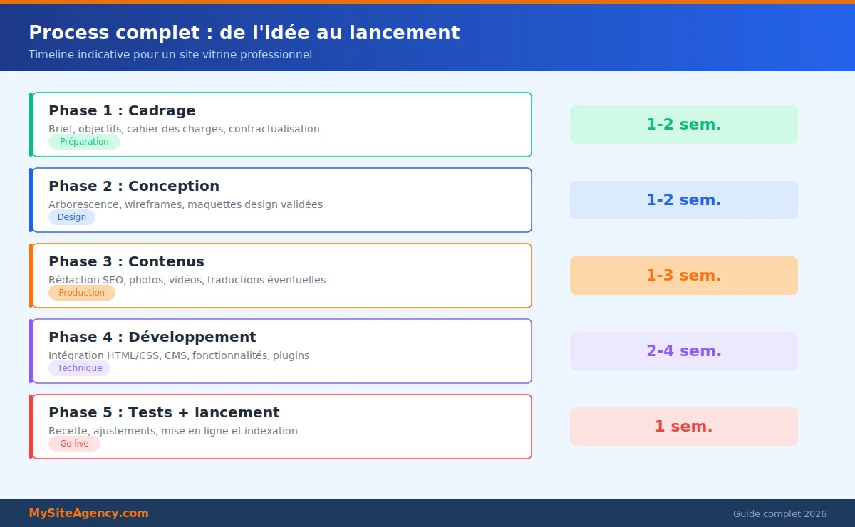 Les 12 étapes de création d'un site vitrine de A à Z